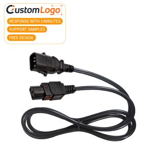 Secure Locking C14 to C13 Power Jumper Cord Data Center Grade Anti Disconnect Cable for Rack Management and PDU Reliability