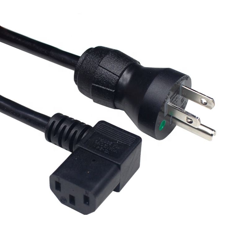 Industrial 6ft Hospital Medical Power Cord Cable 3X16AWG 13A 5-15P to C13 Copper Conductor with PVC Insulation